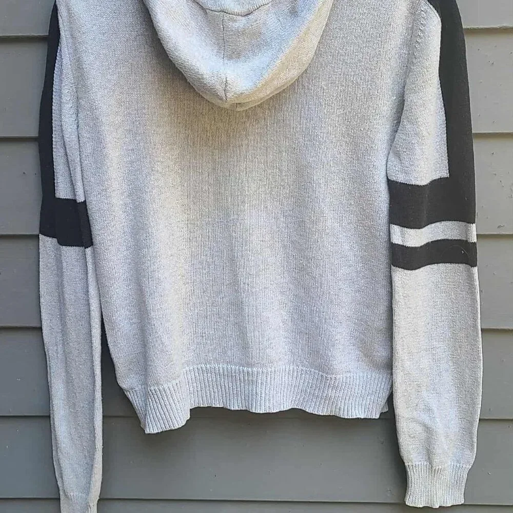 Nike Navy Gray Zip Up Cardigan Sweater with Hood size Medium